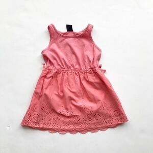Baby Gap Pink eyelet hem dress EUC 18-24 months